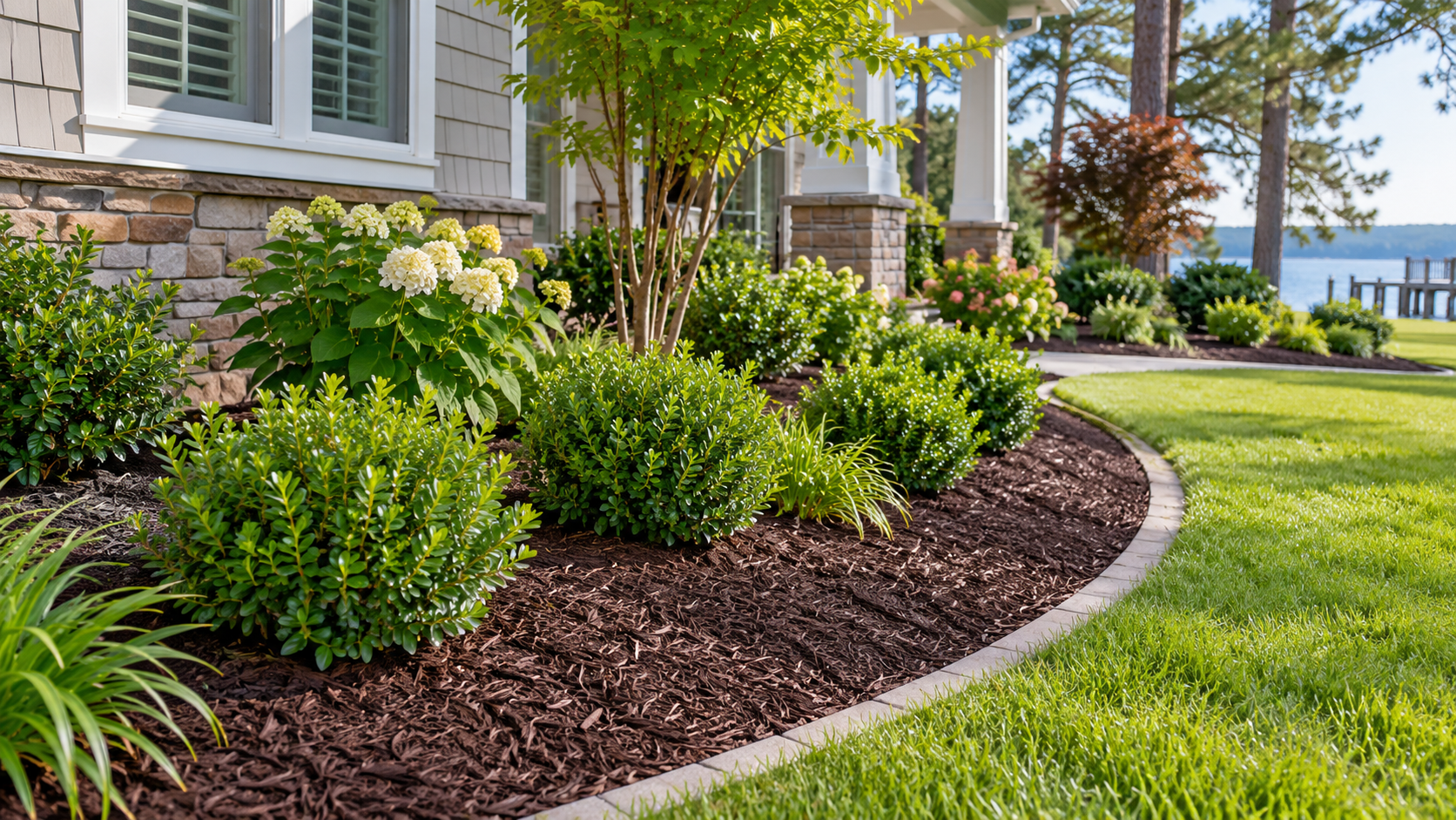 Mulch installation service illustration